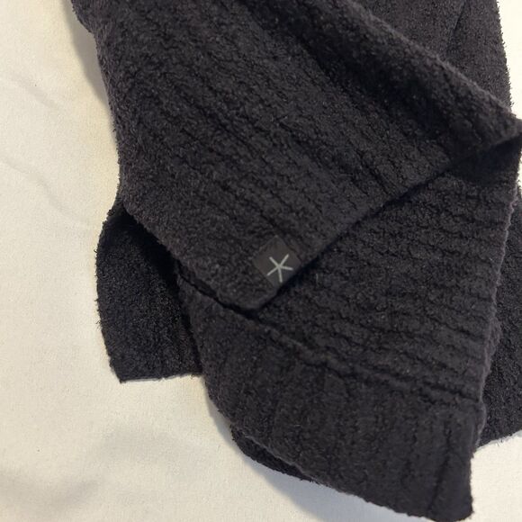 Barefoot Dreams Cozy Chic Lite Cardigan Sweater Hooded Black Pockets Women Small - Picture 13 of 13